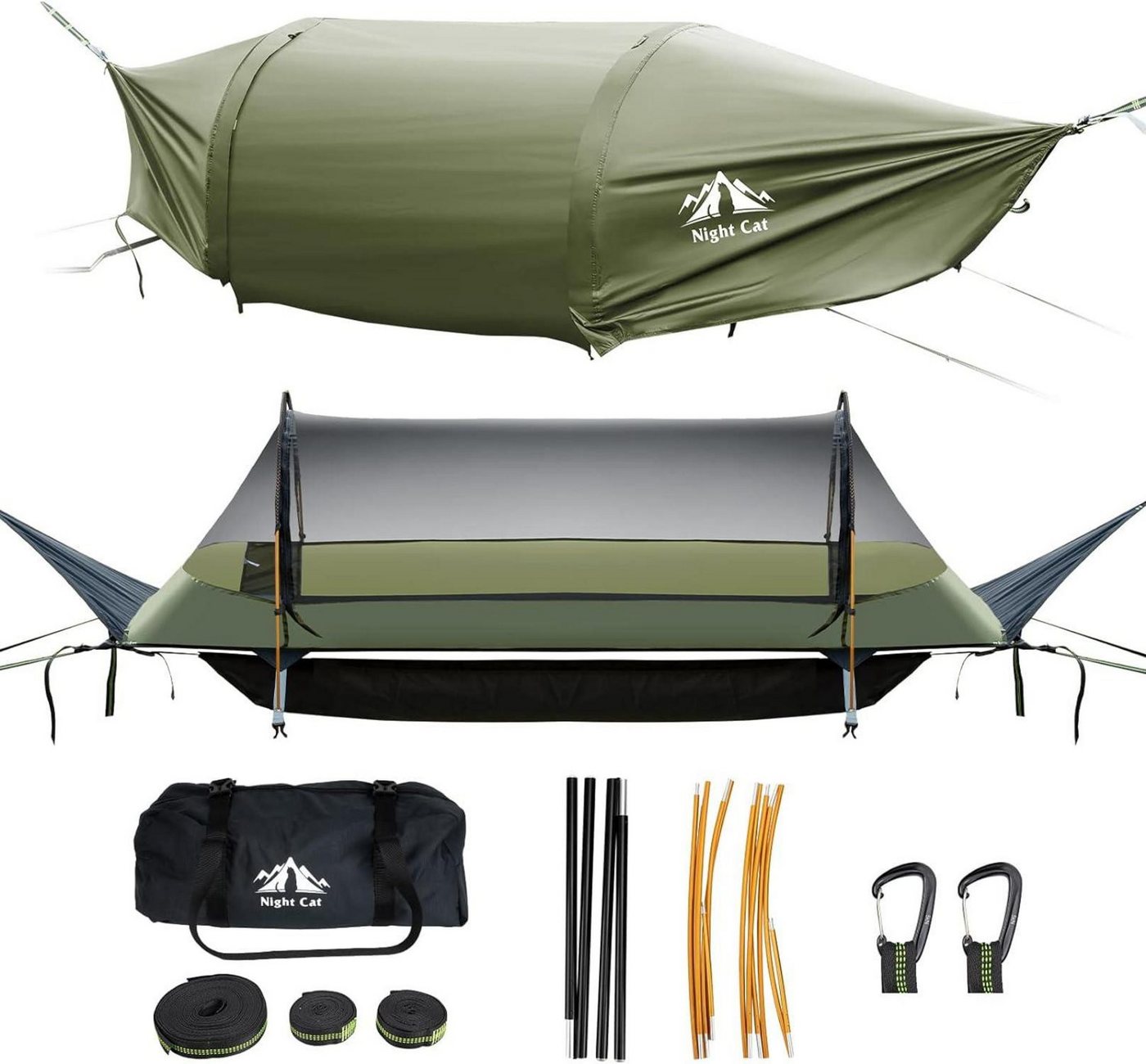 LuxusKollektion Hängezelt Night Cat Hängemattenzelt Flachboden 1 Person Moskitonetz Camping LuxusKollektion Hängezelt Night Cat Hängemattenzelt Flachboden 1 Person Moskitonetz Camping von LuxusKollektion