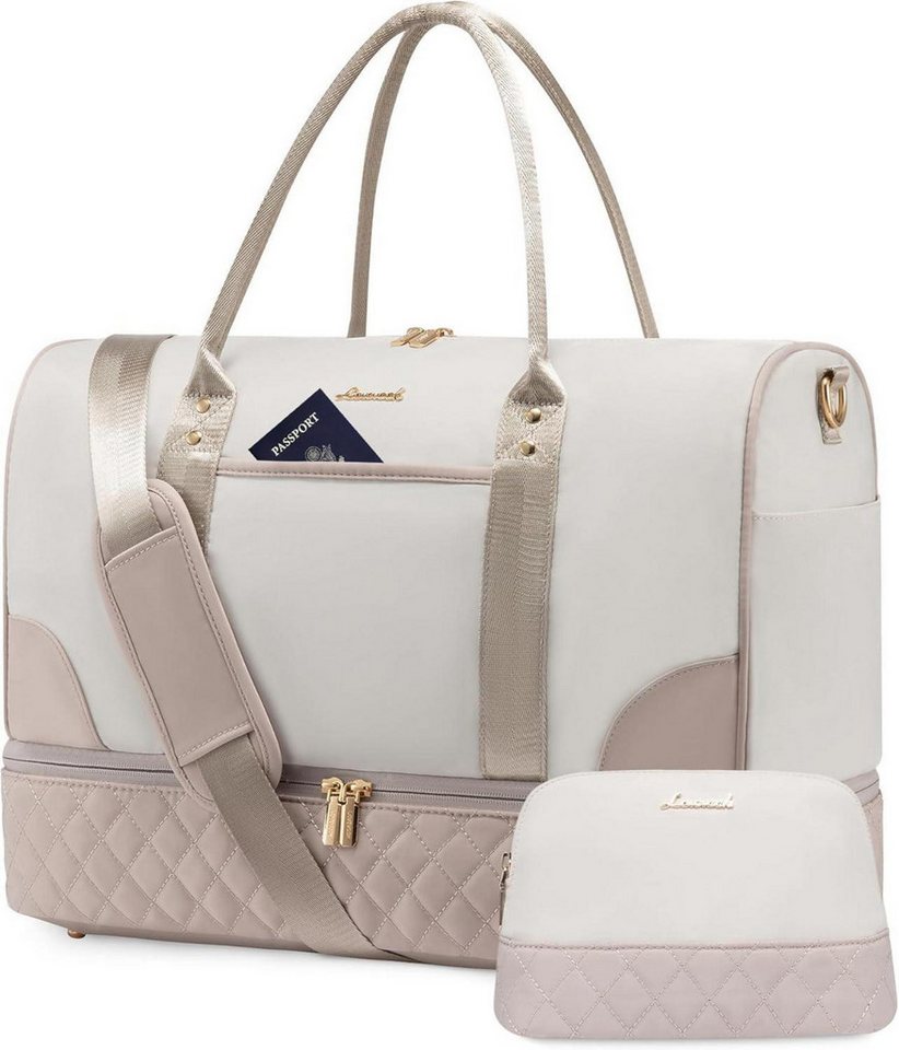 LuxusKollektion Reisetasche Damen Reisetasche Weekender Bag mit Schuhfach Nassfach 2-teiliges Set LuxusKollektion Reisetasche Damen Reisetasche Weekender Bag mit Schuhfach Nassfach 2-teiliges Set von LuxusKollektion