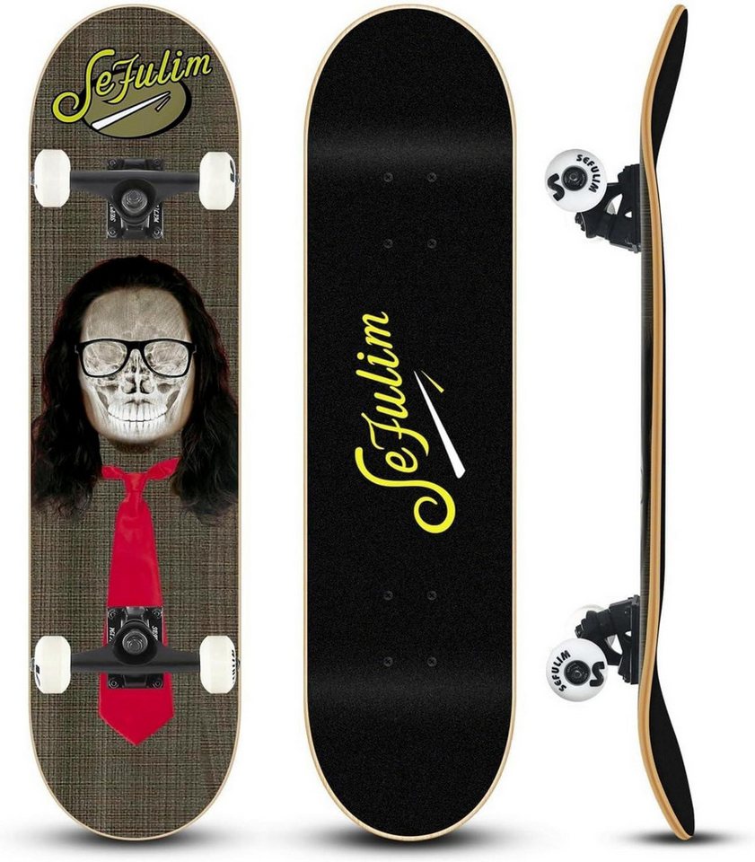LuxusKollektion Skateboard Komplettes Skateboard 78,9 x 20,3 cm 7-lagig kanadischer Ahorn LuxusKollektion Skateboard Komplettes Skateboard 78,9 x 20,3 cm 7-lagig kanadischer Ahorn von LuxusKollektion