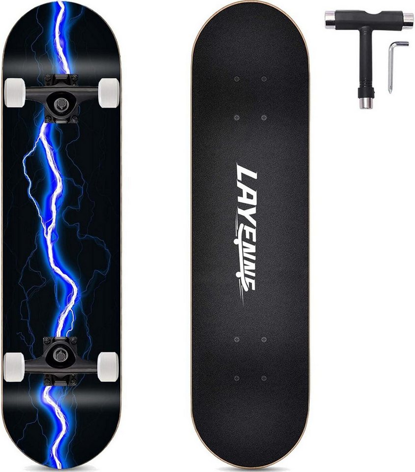 LuxusKollektion Skateboard Skateboard Blitz 31x8 Zoll 8-lagiges Ahornbrett symmetrisch geneigt LuxusKollektion Skateboard Skateboard Blitz 31x8 Zoll 8-lagiges Ahornbrett symmetrisch geneigt von LuxusKollektion