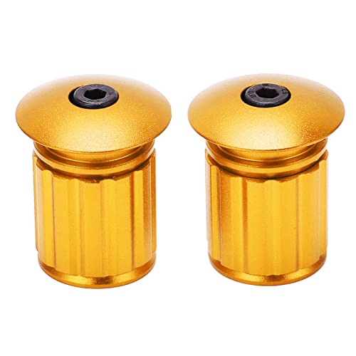 Lwuey Fahrrad Lenkerstopfen Gold, MTB Rennrad Lenkrad Lenker Stopfen Verstellbare Fahrradlenker Lenkerendstopfen Lenkerendkappe Lenkerkappen Endkappen Fahrradgriffe Kappen Aluminiumlegierung Lwuey Fahrrad Lenkerstopfen Gold, MTB Rennrad Lenkrad Lenker Stopfen Verstellbare Fahrradlenker Lenkerendstopfen Lenkerendkappe Lenkerkappen Endkappen Fahrradgriffe Kappen Aluminiumlegierung von Lwuey