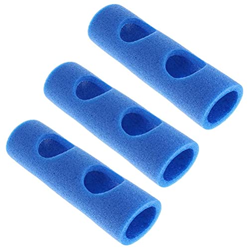 Lybunair 3 Stück Schwimmstangen-Verbinder mit doppeltem Kreuzloch, Pool-Nudel-Schwimmnudel-Schaumstoff-Stick-Verbinder (Blau) von Lybunair