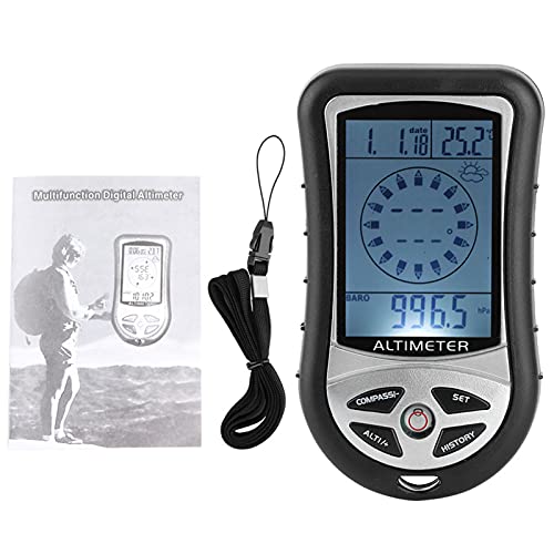 Lybunair Handbarometer-Höhenmesser, multifunktionaler elektronischer Wettermonitor mit Luftdruck- und Höhenverfolgung für Outdoor-Abenteuer Lybunair Handbarometer-Höhenmesser, multifunktionaler elektronischer Wettermonitor mit Luftdruck- und Höhenverfolgung für Outdoor-Abenteuer von Lybunair