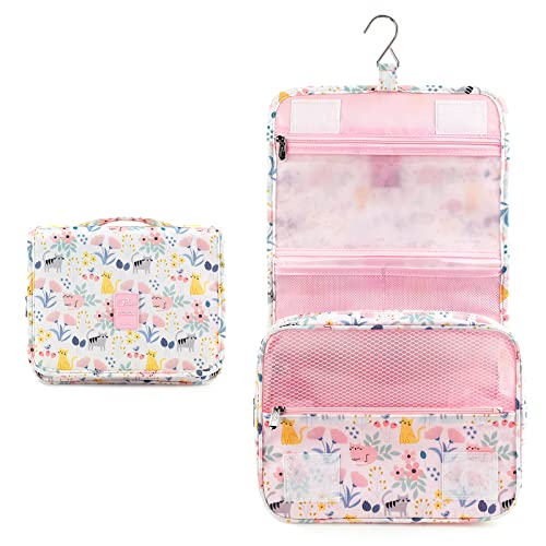 Kulturtasche zum Aufhängen für Damen, Lychii Reise Kulturtasche Wasserdicht Waschtasche Organizer für Koffer & Handgepäck - Cat Kulturtasche zum Aufhängen für Damen, Lychii Reise Kulturtasche Wasserdicht Waschtasche Organizer für Koffer & Handgepäck - Cat von Lychii