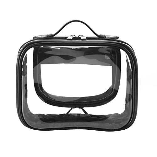 Lychii TSA-zugelassener Kulturbeutel, transparente Reisetasche für Flüssigkeiten, Toilettenartikel, Make-up-Kosmetiktasche, Organizer, Reisezubehör, Schwarz, M, Modern von Lychii