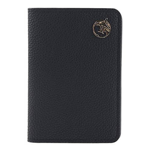 Lychii Reisepass Schutzhülle, Passport Holder für Damen Herren, PU Leather Reisebrieftasche Travel Wallet Organizer für Kreditkarten, Ausweis und Reisedokumente (Schwarz) von Lychii