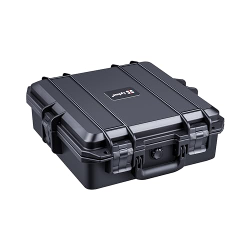 Lykus HC-3610 Wasserdicht Koffer mit anpassbar Rasterschaumstoff, Innengröße 35,5x35,5x14 cm, Geeignet für Elektronik und mehr Lykus HC-3610 Wasserdicht Koffer mit anpassbar Rasterschaumstoff, Innengröße 35,5x35,5x14 cm, Geeignet für Elektronik und mehr von Lykus