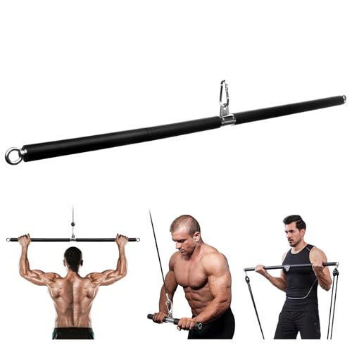 Widerstandsbänder Stange, Tragbar Pilates Stange Trainingsstange für Home Gym Workout Verstellbare 3-teilige Pilates Bar für Fitnessbänder Ganzkörperformung von Lyndwin