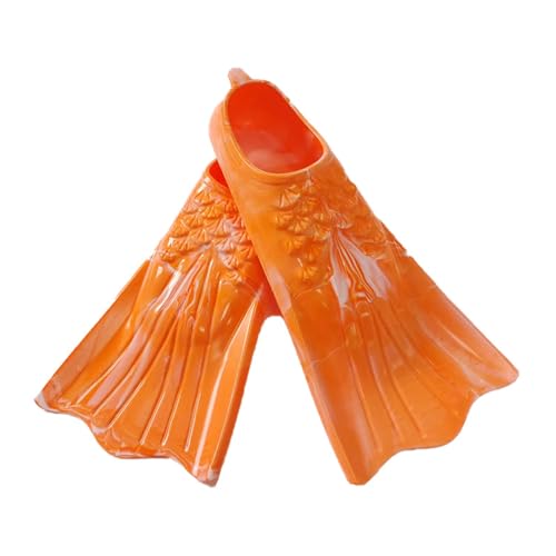 Taucherflossen für Damen & Herren, Leichte Tauchen Tauchflossen, Tauchflossen für Freitauchen und Schnorcheln -Orange||XL von Lyria