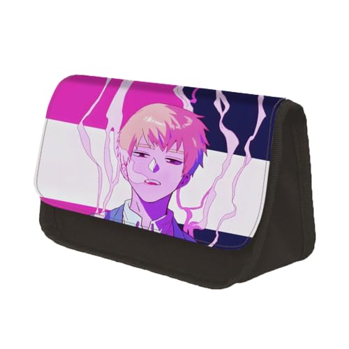 Anime Mob Psycho 100 Federmäppchen, Kageyama Shigeo Pencil Case, Reigen Arataka Große Kapazität Student Teenager Kreative Multifunktional Stifttasche Büro Lagerung Bleistifttasche von Lzrong