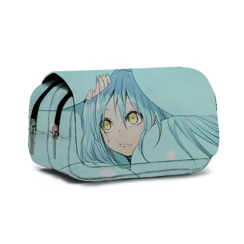 Lzrong Anime Rimuru Tempest Federmäppchen, That Time I Got Reincarnated as a Slime Milim Nava Tragbare Große Kapazität Multifunktional Teenager Pencil Case Brieftasche Aufbewahrungstasche von Lzrong