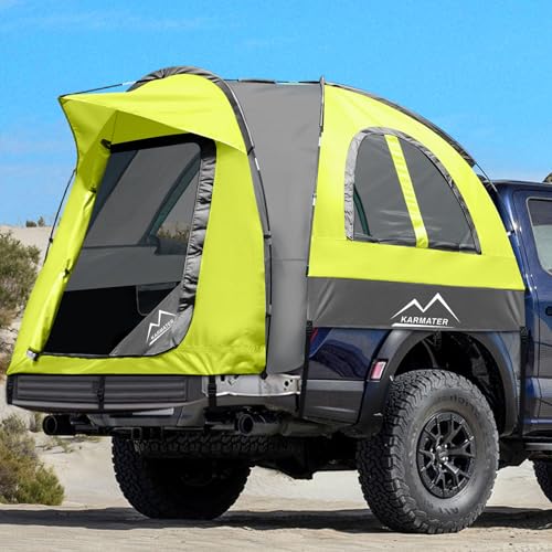 Pickup-LKW-Zelt, wasserdicht, PU2000 mm, für Camping, 1,5 - 1,8 m Bett, 2 Personen, mit doppelschichtigem Design-Fenster, tragbares Bettzelt, erweiterbares Dreieck-Sonnenschutz, Markise Pickup-LKW-Zelt, wasserdicht, PU2000 mm, für Camping, 1,5 - 1,8 m Bett, 2 Personen, mit doppelschichtigem Design-Fenster, tragbares Bettzelt, erweiterbares Dreieck-Sonnenschutz, Markise von M KARMATER