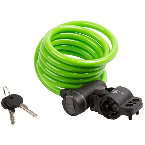 M-Wave Autom.-Spiralkabelschloß 1800 x 10 mm grün mit Clip-on-Halter für Sattelstütze mit Staubschutzkappe auf Karte M-Wave Autom.-Spiralkabelschloß 1800 x 10 mm grün mit Clip-on-Halter für Sattelstütze mit Staubschutzkappe auf Karte von M-Wave