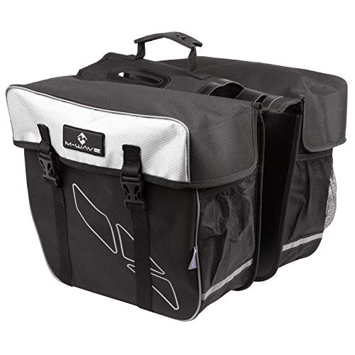 M-Wave Amsterdam Double Gepäckträgertasche, schwarz/weiß, 44 x 40 x 5 cm M-Wave Amsterdam Double Gepäckträgertasche, schwarz/weiß, 44 x 40 x 5 cm von M-Wave
