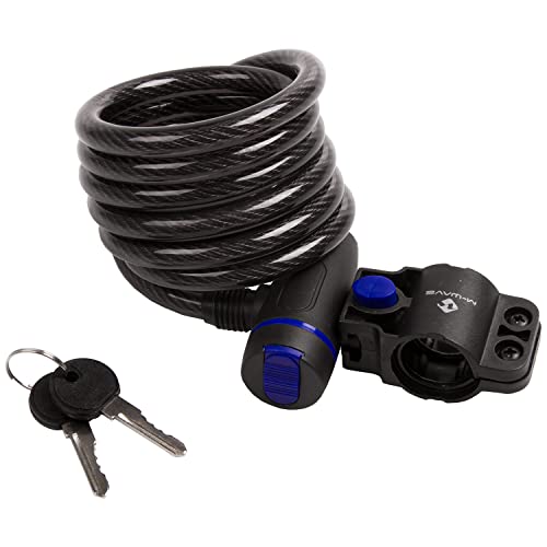 M-Wave Autom.-Spiralkabelschloß, 1800 x 10 mm, smoke, mit Clip-on-Halter für Sattelstütze, mit Staubschutzkappe, auf Karte M-Wave Autom.-Spiralkabelschloß, 1800 x 10 mm, smoke, mit Clip-on-Halter für Sattelstütze, mit Staubschutzkappe, auf Karte von M-Wave