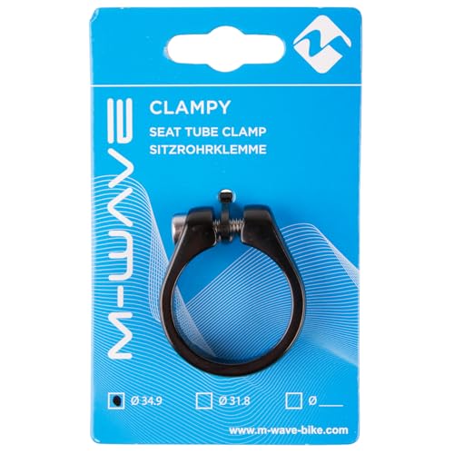 M-Wave Clampy Sitzrohrklemme, Sattelklemme, Sattelstütze, Klemmring, Sattelstützenklemme, super leicht Alu, für Ø34.9mm, mit Innensechskant-Schrauben, schwarz M-Wave Clampy Sitzrohrklemme, Sattelklemme, Sattelstütze, Klemmring, Sattelstützenklemme, super leicht Alu, für Ø34.9mm, mit Innensechskant-Schrauben, schwarz von M-Wave