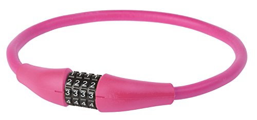 M-Wave D12.9MEM Kabelschloss, Zahlenschloss, Fahrradschloss, 90cm lang, Ø12mm, Stahlseilschloss, Kabelschloss, für Kinder und Erwachsene, mit 4 Zahlenscheiben, einstellbarer Sicherheitscode, Fahrradschloss für Mountainbike/Rennrad/BMX/MTB, pink M-Wave D12.9MEM Kabelschloss, Zahlenschloss, Fahrradschloss, 90cm lang, Ø12mm, Stahlseilschloss, Kabelschloss, für Kinder und Erwachsene, mit 4 Zahlenscheiben, einstellbarer Sicherheitscode, Fahrradschloss für Mountainbike/Rennrad/BMX/MTB, pink von M-Wave