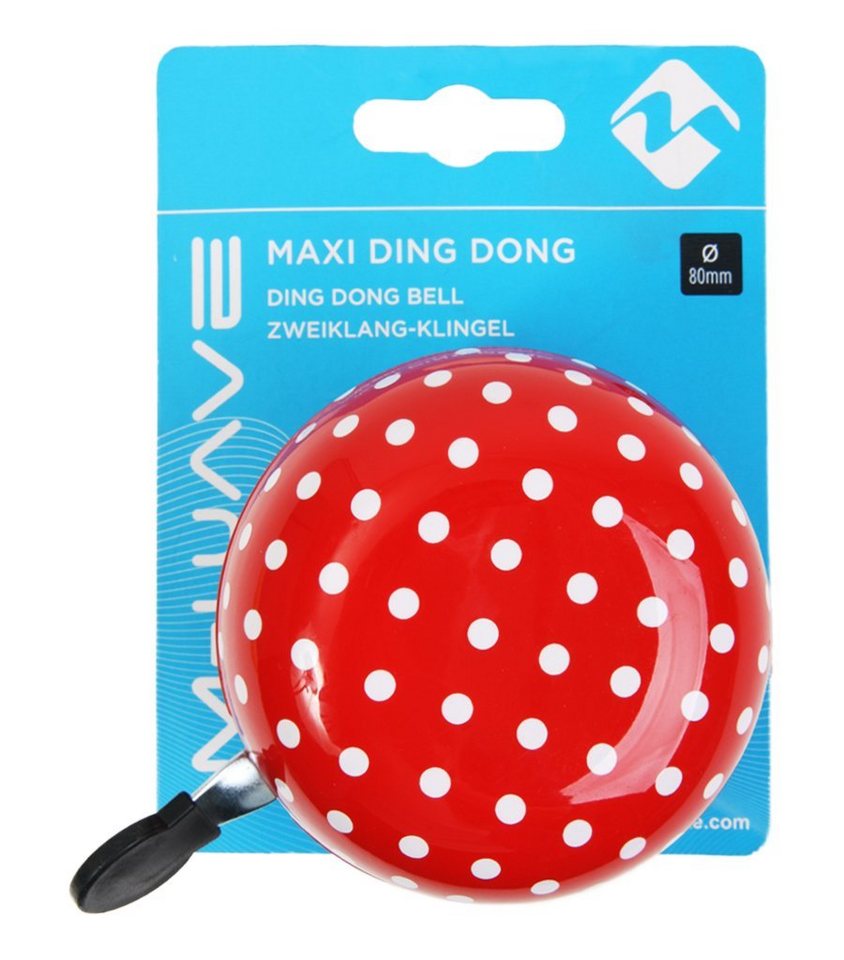 M-Wave Fahrradklingel Glocke Maxi Ding Dong 80mm Pünktchen M-Wave Fahrradklingel Glocke Maxi Ding Dong 80mm Pünktchen von M-Wave