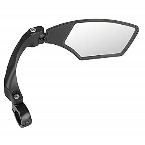 M-Wave Spy Space, Verstellbarer Fahrradspiegel, Rückspiegel für Trekking, Cityrad, E-Bike, blendfreies Glas für 22,2mm Lenker, schwarz, rechts von M-Wave