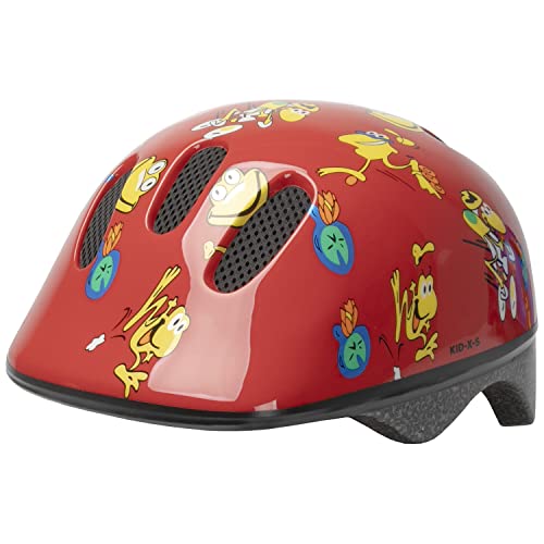 M-Wave Kinder Fahrradhelm Frösche, rot, 46-52 cm von M-Wave