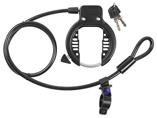 Rahmenschloss Fahrrad, 150 cm Kabel, Fahrradschloss hohe Sicherheit, Ringloop von M-WAVE, Schwarz Rahmenschloss Fahrrad, 150 cm Kabel, Fahrradschloss hohe Sicherheit, Ringloop von M-WAVE, Schwarz von M-Wave