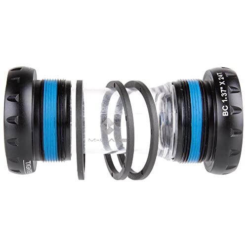 M-Wave Unisex-Adult Carousel BB BSA EX US Gewinde-Innenlager, Schwarz/Blau, für 68-73 mm Tretlagergehäuse, für 24 mm Achse M-Wave Unisex-Adult Carousel BB BSA EX US Gewinde-Innenlager, Schwarz/Blau, für 68-73 mm Tretlagergehäuse, für 24 mm Achse von M-Wave