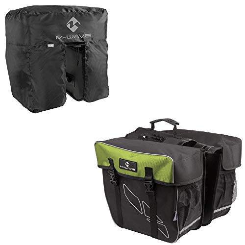 M-Wave Unisex – Erwachsene Amsterdam Double Gepäckträgertasche inkl. Regenhaube, schwarz/grün M-Wave Unisex – Erwachsene Amsterdam Double Gepäckträgertasche inkl. Regenhaube, schwarz/grün von M-Wave