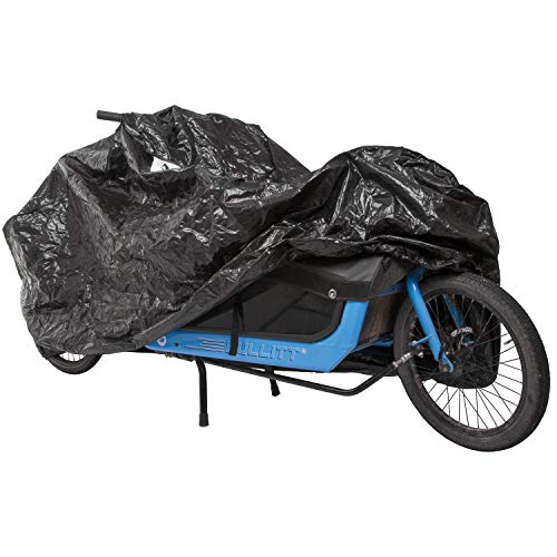 M-Wave Fahrradgarage, extra groß, für einspurige Lastenräder, Fahrradschutz, widerstandsfähiges Tarpaulin, Größe ca. 280x135x70cm, Schwarz M-Wave Fahrradgarage, extra groß, für einspurige Lastenräder, Fahrradschutz, widerstandsfähiges Tarpaulin, Größe ca. 280x135x70cm, Schwarz von M-Wave