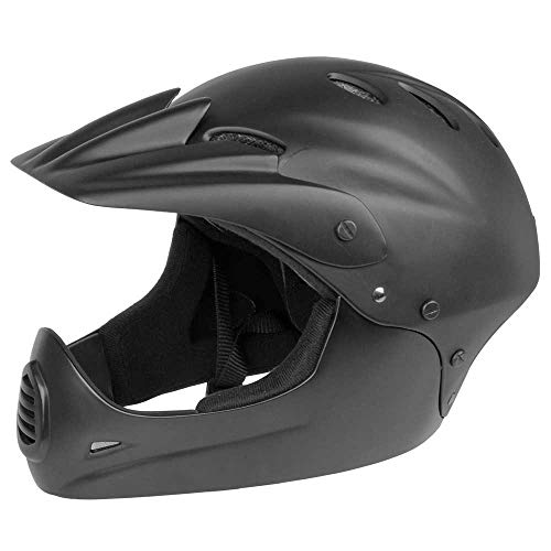 M-Wave Unisex – Erwachsene Downhill Helm >All in 1<, Größe M, 54-58 cm, Mattschwarz, schwarz von M-Wave