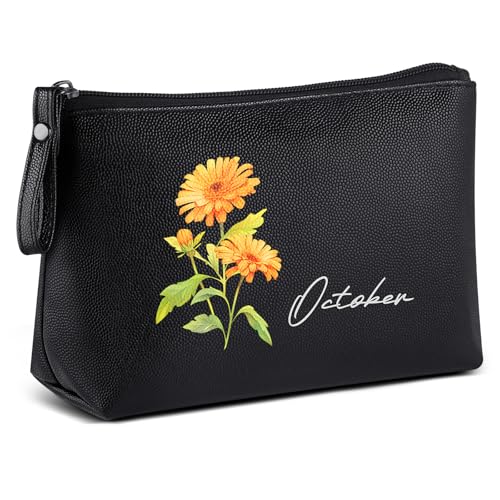 Kleine Make up Tasche MAANGE Kleine Kosmetiktasche Tragbare Reise Schminktasche wasserdichte PU Leder mit Griff Niedliche Vielseitige Reißverschlusstasche für Frauen-October Kleine Make up Tasche MAANGE Kleine Kosmetiktasche Tragbare Reise Schminktasche wasserdichte PU Leder mit Griff Niedliche Vielseitige Reißverschlusstasche für Frauen-October von MAANGE