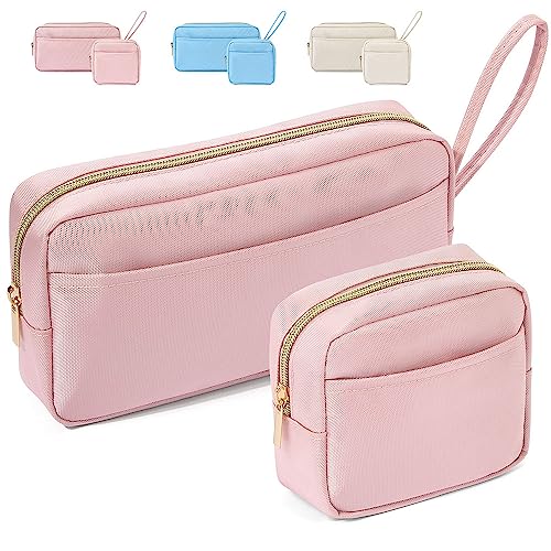 Kosmetiktasche MAANGE 2 Pcs Kleine Make up Tasche für Frauen Kleine Kosmetiktasche für Handtasche Reise Schminktasche mit Metall Reißverschluss Make up Tasche von MAANGE