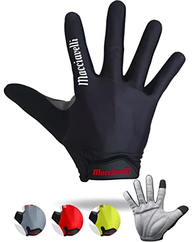 MACCIAVELLI Fahrradhandschuhe Herren Damen lang - MTB Handschuhe - Vollfinger Touchscreen Fahrrad Handschuhe Sommer für Rennrad und Mountainbike von MACCIAVELLI