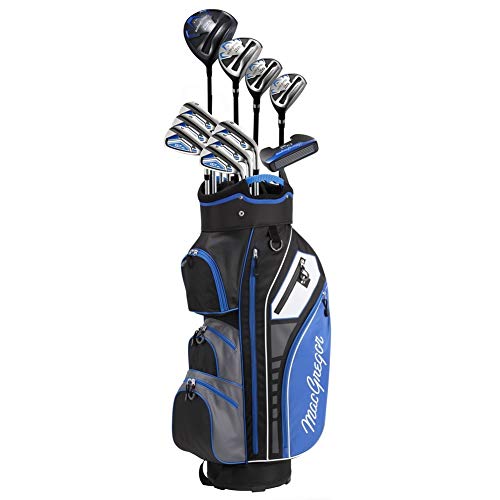 MACGREGOR Herren DCT3000 Mens Package Golf Club Bag Set Golfschläger, Schwarz/Royal, 5-SW, Putter von MACGREGOR