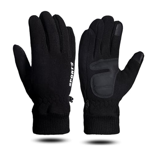 MACITA Winter -schalte Fleece -Handschuhe -verdickter Warmer Handschuh, Fahrtübung Anti -Slip -Touch -Bildschirmhandschuhe Black von MACITA