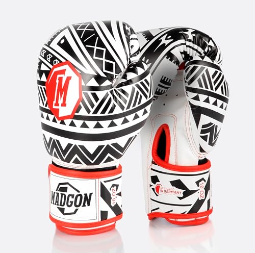 MADGON Premium Boxhandschuhe, Kickboxhandschuhe für Kampfsport, MMA, Sparring, Muay Thai, Boxen für Männer und Frauen von MADGON