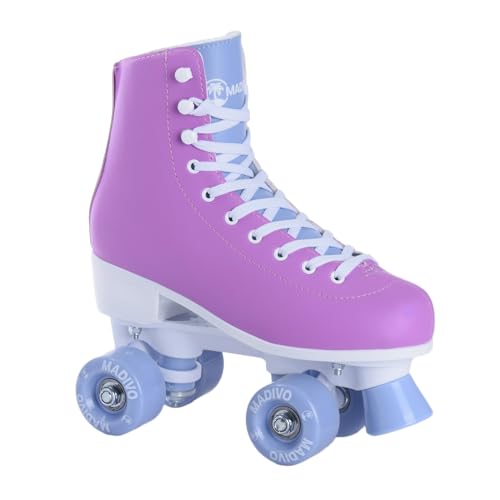 MADIVO Pastel Damen Klassische Retro Rollschuhe | ABEC-7 Kugellager | Mädchen Roller Skates Inliner Inlineskates | Violett/Pink | Gr. 35, 36, 37, 38, 39, 40, 41 MADIVO Pastel Damen Klassische Retro Rollschuhe | ABEC-7 Kugellager | Mädchen Roller Skates Inliner Inlineskates | Violett/Pink | Gr. 35, 36, 37, 38, 39, 40, 41 von MADIVO