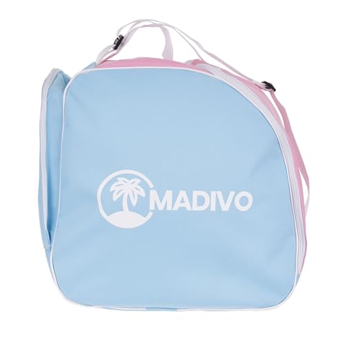 MADIVO Pastel Rollschuhtasche Skating Skate Tasche für Rollschuhe, Inlineskates und Schlittschuhe Unisex Blue/Coral von MADIVO