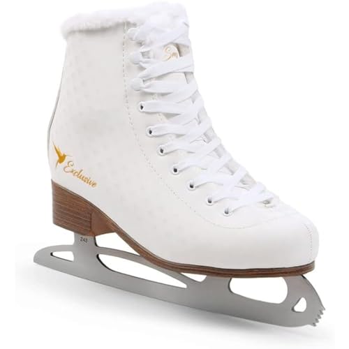 MADIVO SMJ Exclusive Damen Schlittschuhe Eiskunstlauf Eislaufschuhe Klassische Eislauf Weiß | Größen: 36, 37, 38, 39, 40, 41 (36) von SMJ sport