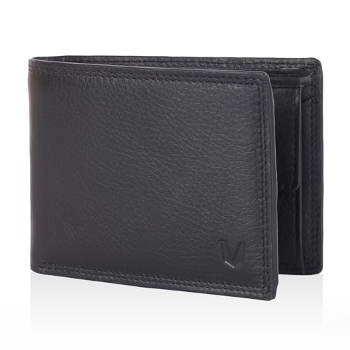 MAGATI IL Toro Klassisches Wallet mit Münzfach, RFID-Schutz - Mini Geldbörse Herren & Damen klein - Kartenetui - Kartenhalter Einkaufswagenchip-Fach Portemonnaie - Geldbeutel - Schwarz MAGATI IL Toro Klassisches Wallet mit Münzfach, RFID-Schutz - Mini Geldbörse Herren & Damen klein - Kartenetui - Kartenhalter Einkaufswagenchip-Fach Portemonnaie - Geldbeutel - Schwarz von MAGATI