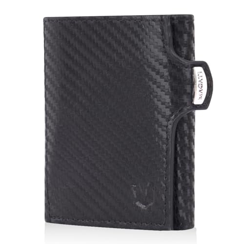 MAGATI Slim Wallet mit Münzfach, RFID-Schutz - il Santo Kartenetui - Kartenhalter Einkaufswagenchip-Fach Portemonnaie klein – Geldbeutel, Carbon-Schwarz MAGATI Slim Wallet mit Münzfach, RFID-Schutz - il Santo Kartenetui - Kartenhalter Einkaufswagenchip-Fach Portemonnaie klein – Geldbeutel, Carbon-Schwarz von MAGATI