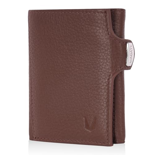 MAGATI Slim Wallet mit Münzfach, RFID-Schutz - il Santo Kartenetui - für Damen sowie Herren - Kartenhalter Einkaufswagenchip-Fach Portemonnaie klein – Geldbeutel, Dunkelbraun MAGATI Slim Wallet mit Münzfach, RFID-Schutz - il Santo Kartenetui - für Damen sowie Herren - Kartenhalter Einkaufswagenchip-Fach Portemonnaie klein – Geldbeutel, Dunkelbraun von MAGATI