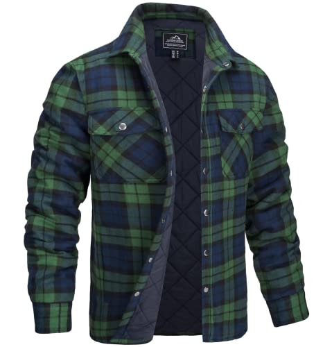 MAGCOMSEN Karierte Winterjacke Herren Flannellhemd Karohemd Jacke Gefüttert Winterhemd Lumber Übergangsjacke Freizeitjacke, Grün M MAGCOMSEN Karierte Winterjacke Herren Flannellhemd Karohemd Jacke Gefüttert Winterhemd Lumber Übergangsjacke Freizeitjacke, Grün M von MAGCOMSEN