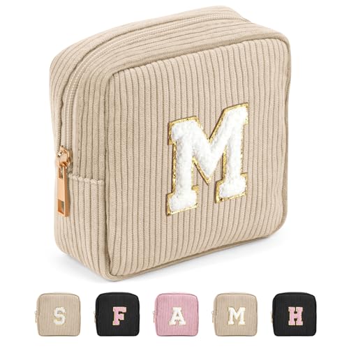 Cord Kosmetiktasche MAGEFY Kleine Make up Tasche für Handtasche Mini Schminktasche für Frauen Reise Personalisierte Letter Kosmetiktasche Kleine, Beige-M Cord Kosmetiktasche MAGEFY Kleine Make up Tasche für Handtasche Mini Schminktasche für Frauen Reise Personalisierte Letter Kosmetiktasche Kleine, Beige-M von MAGEFY