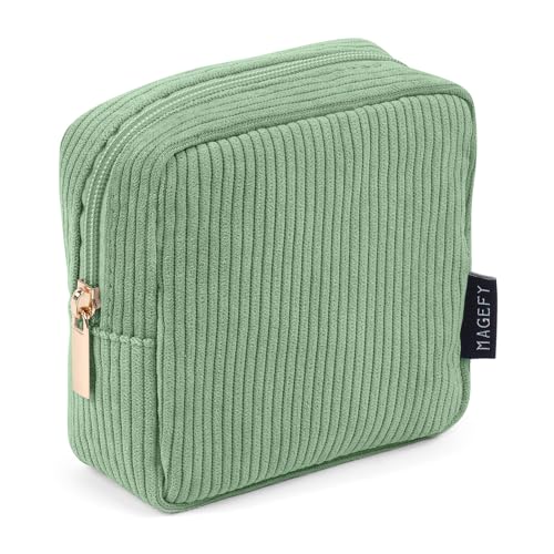 MAGEFY Mini Makeup Tasche Cute Makeup Pouch Kleine Kosmetiktasche für Frauen Mädchen Reise Make up Tasche mit Fächern(Grün) MAGEFY Mini Makeup Tasche Cute Makeup Pouch Kleine Kosmetiktasche für Frauen Mädchen Reise Make up Tasche mit Fächern(Grün) von MAGEFY