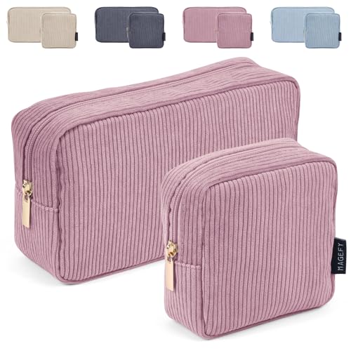 MAGEFY 2 Pcs Make up Taschen für Frauen, Kleine Kosmetiktaschen für Geldbeutel Cord Make up Pouch für Reisen Schule (Rosa) MAGEFY 2 Pcs Make up Taschen für Frauen, Kleine Kosmetiktaschen für Geldbeutel Cord Make up Pouch für Reisen Schule (Rosa) von MAGEFY
