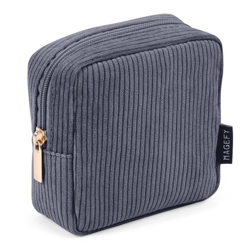 MAGEFY Kleine Make up Tasche für Frauen Mädchen, Reise Cord Kosmetiktasche Make up Tasche mit Reißverschluss Kosmetiktasche mit Fächern (Schwarz) MAGEFY Kleine Make up Tasche für Frauen Mädchen, Reise Cord Kosmetiktasche Make up Tasche mit Reißverschluss Kosmetiktasche mit Fächern (Schwarz) von MAGEFY
