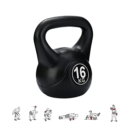 MAGIC SELECT 16 kg Kettlebell-Gewicht mit Ergonomischem Griff, Kettlebell-Hantel für Muskeltraining zu Hause und im Fitnessstudio. von MAGIC SELECT