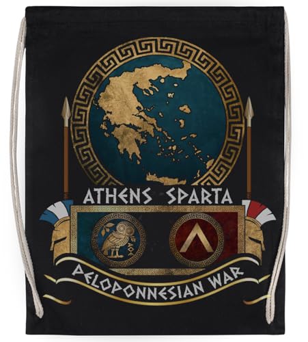 Peloponnesian War Athens Unisex-Sporttasche, Schwarzer Turnbeutel von MAGITONE