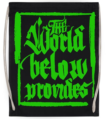 The World Below Backer Shirt Unisex-Sporttasche, Schwarzer Turnbeutel von MAGITONE