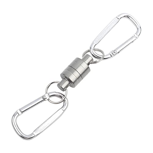 MAGT Angeln Stärkste Magnetische Net Release Clip Hängen Halter Aluminium Karabiner Doppel Keychain Haken Schnalle for Fliegenfischen von MAGT